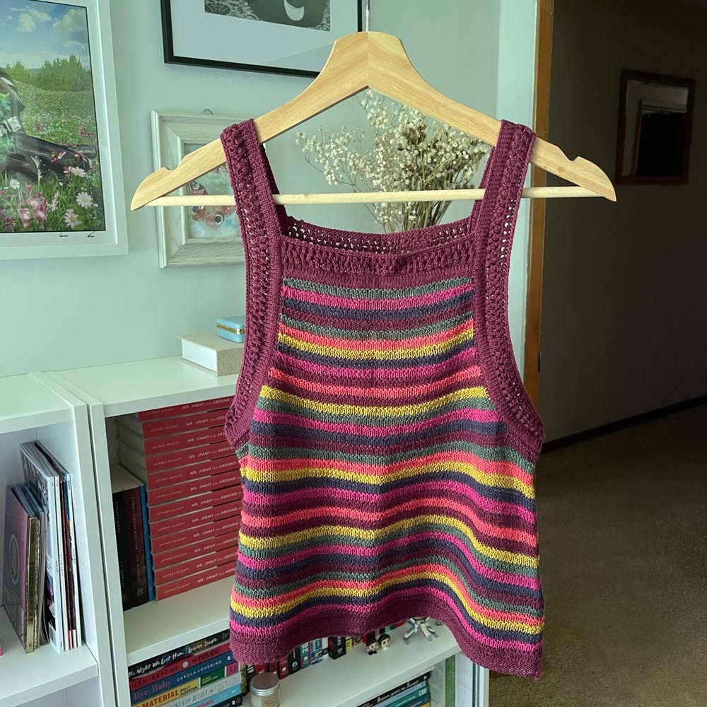 American Eagle | Striped Knit Tank Top